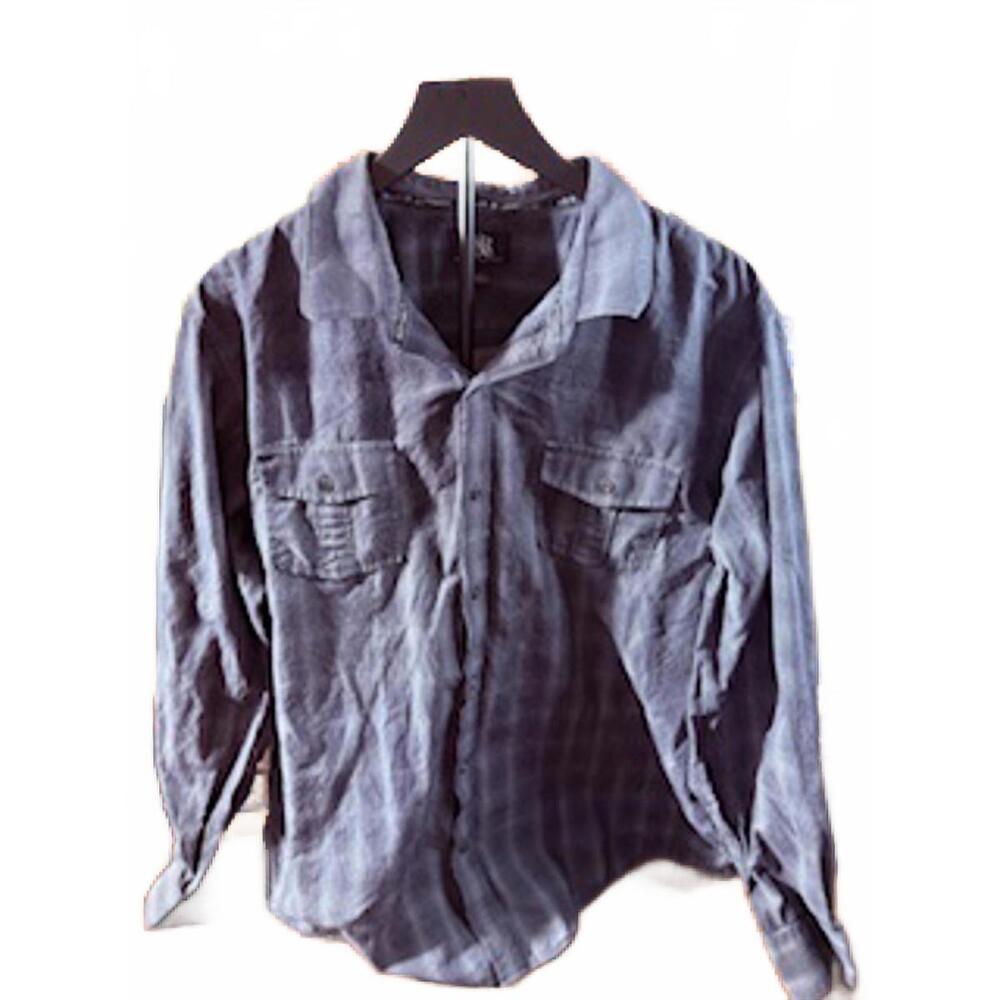 Rock & Republic Men's XXL Button-Up Shirt‎ Black & Gray